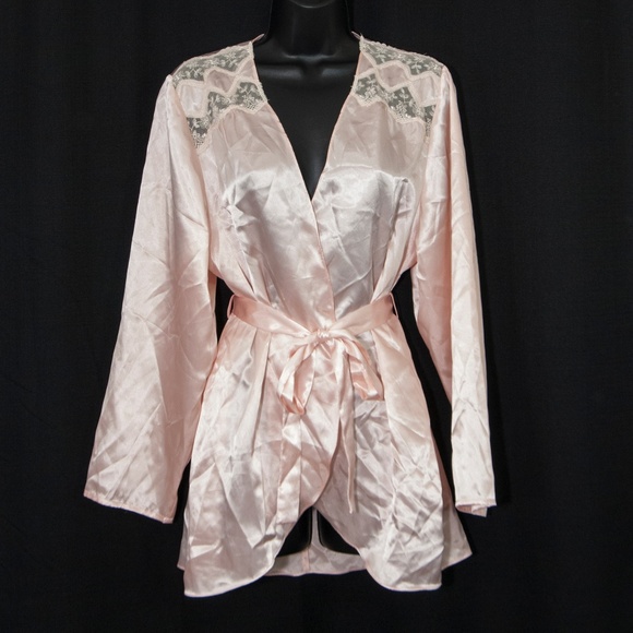 Victoria's Secret Other - Vintage Victorias Secret Robe Lace Trim L 1611X